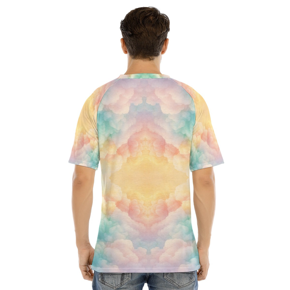 Men's Raglan Sleeve T-shirt With Button Closure