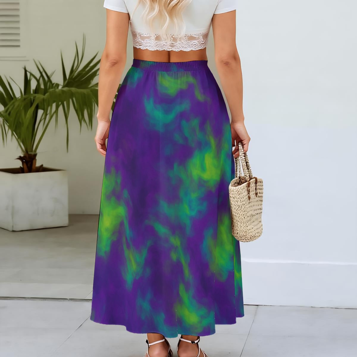 Women's Maxi Chiffon Skirts With Lining