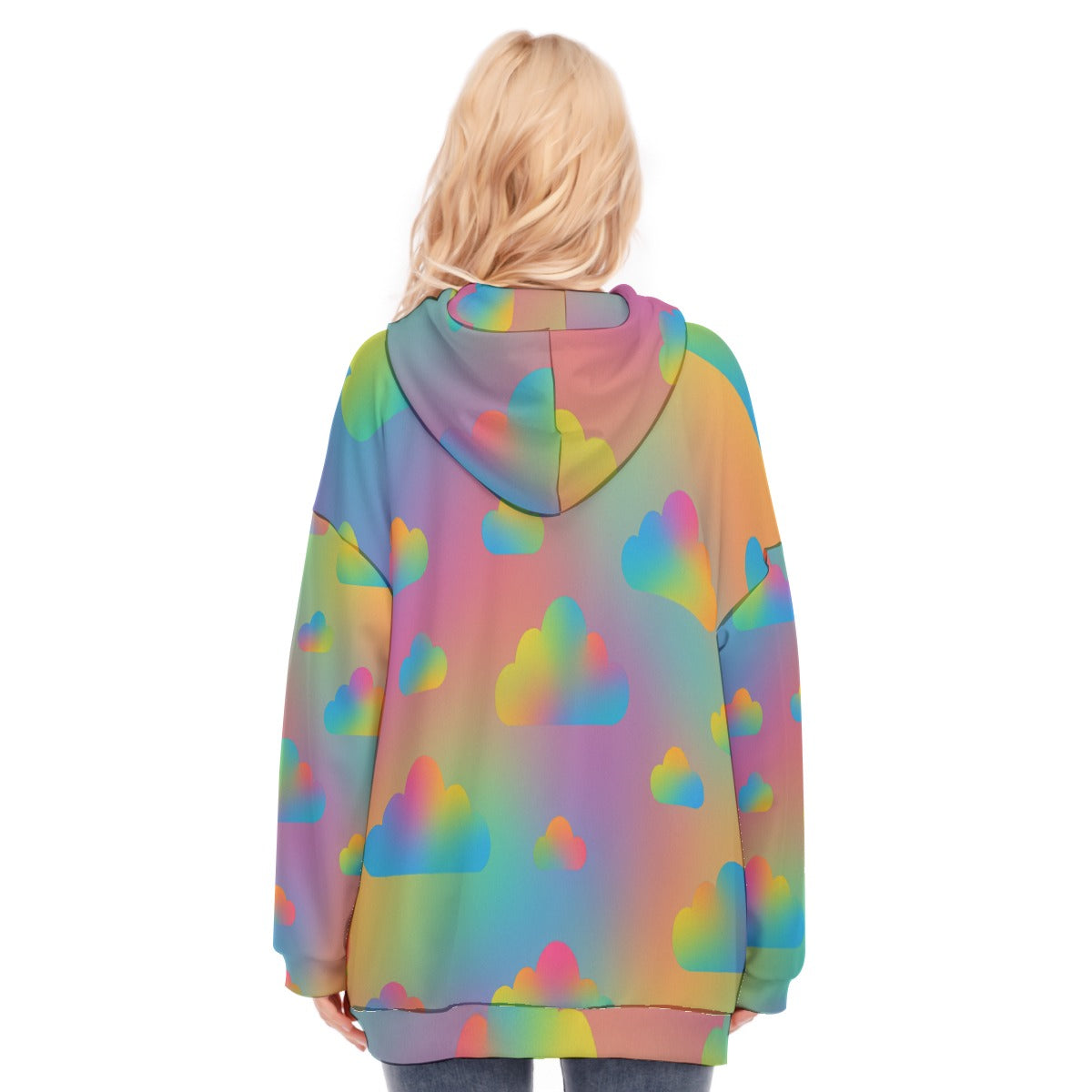 Women's Long Hoodie With Zipper Closure