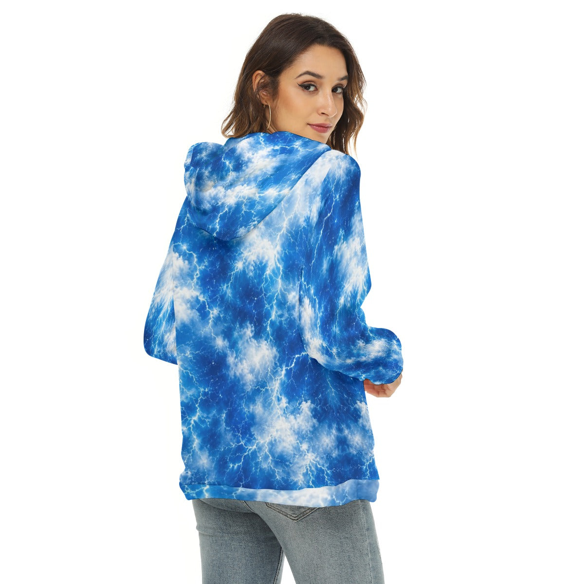 Women's Borg Fleece Hoodie With Half Zip by O’Nimbus – view 4