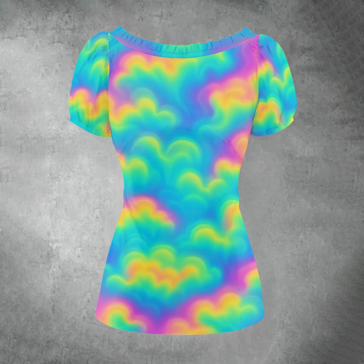 Women's Puff Sleeve Pleated Shirt