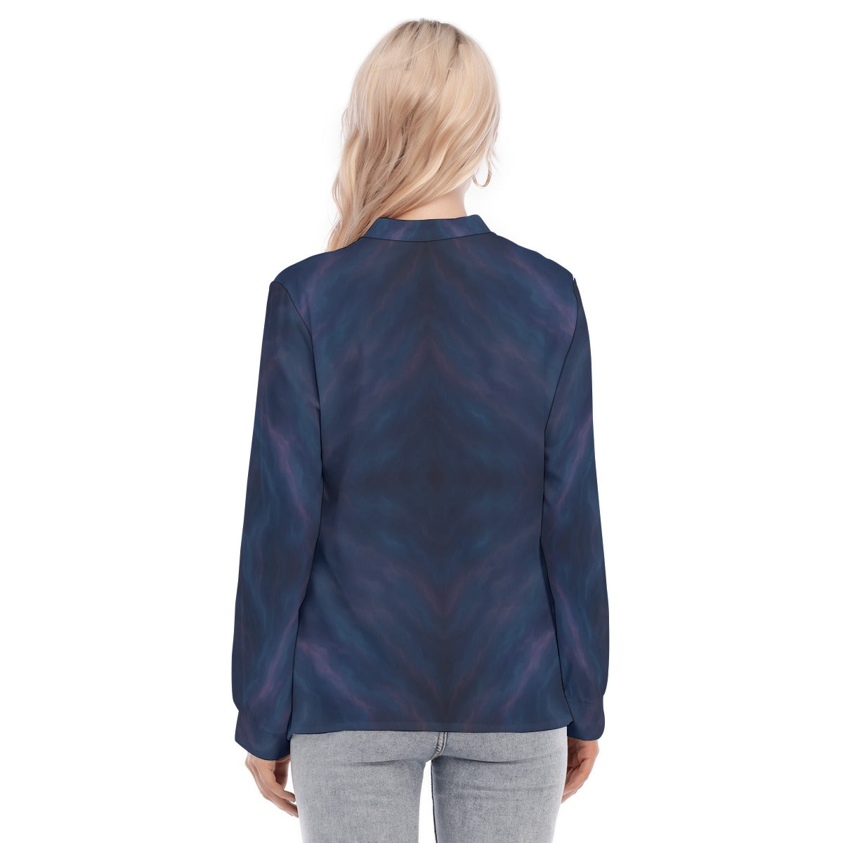 Women's Long Sleeve Blouse With Button Closure