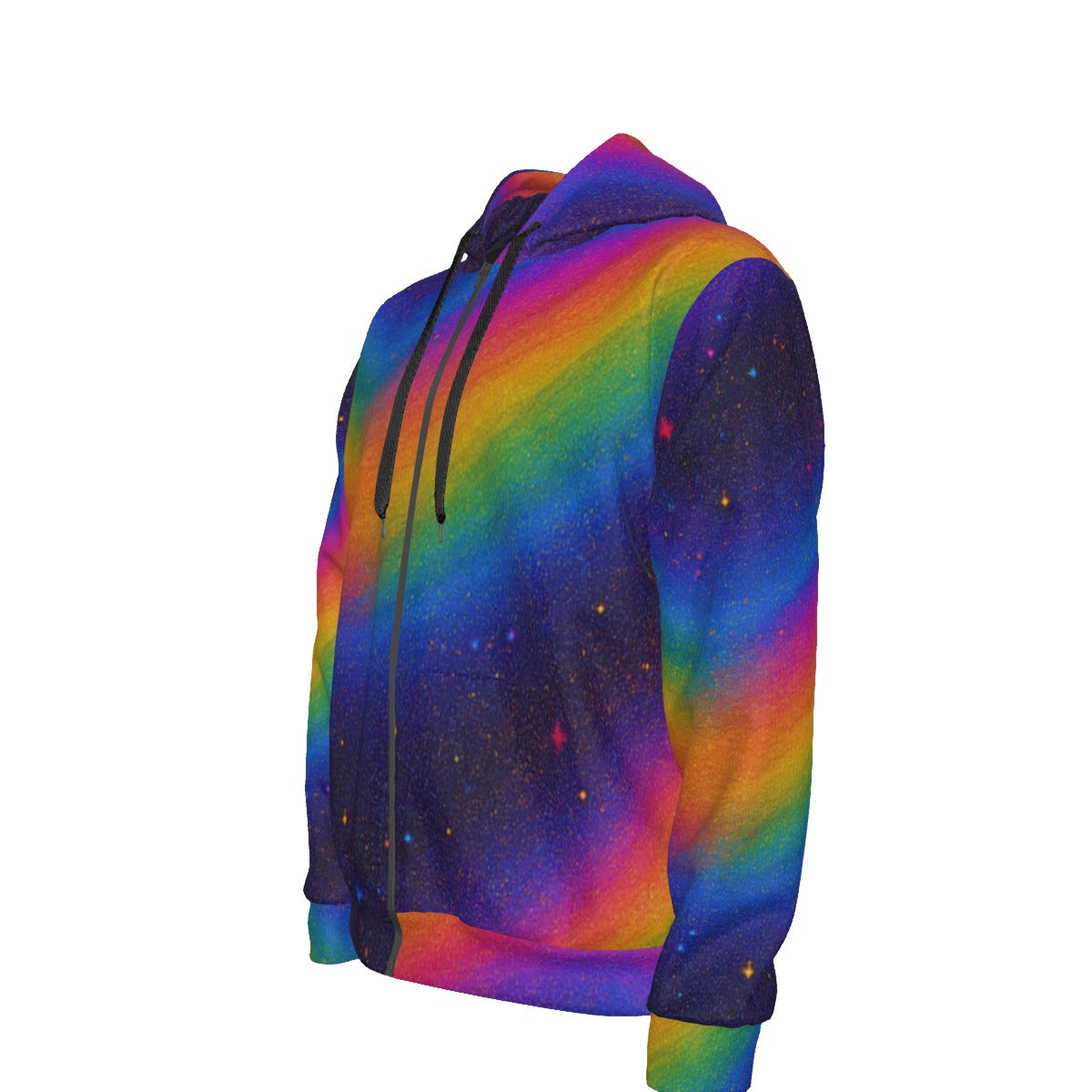 Unisex Zipper Hoodie With Black Lining