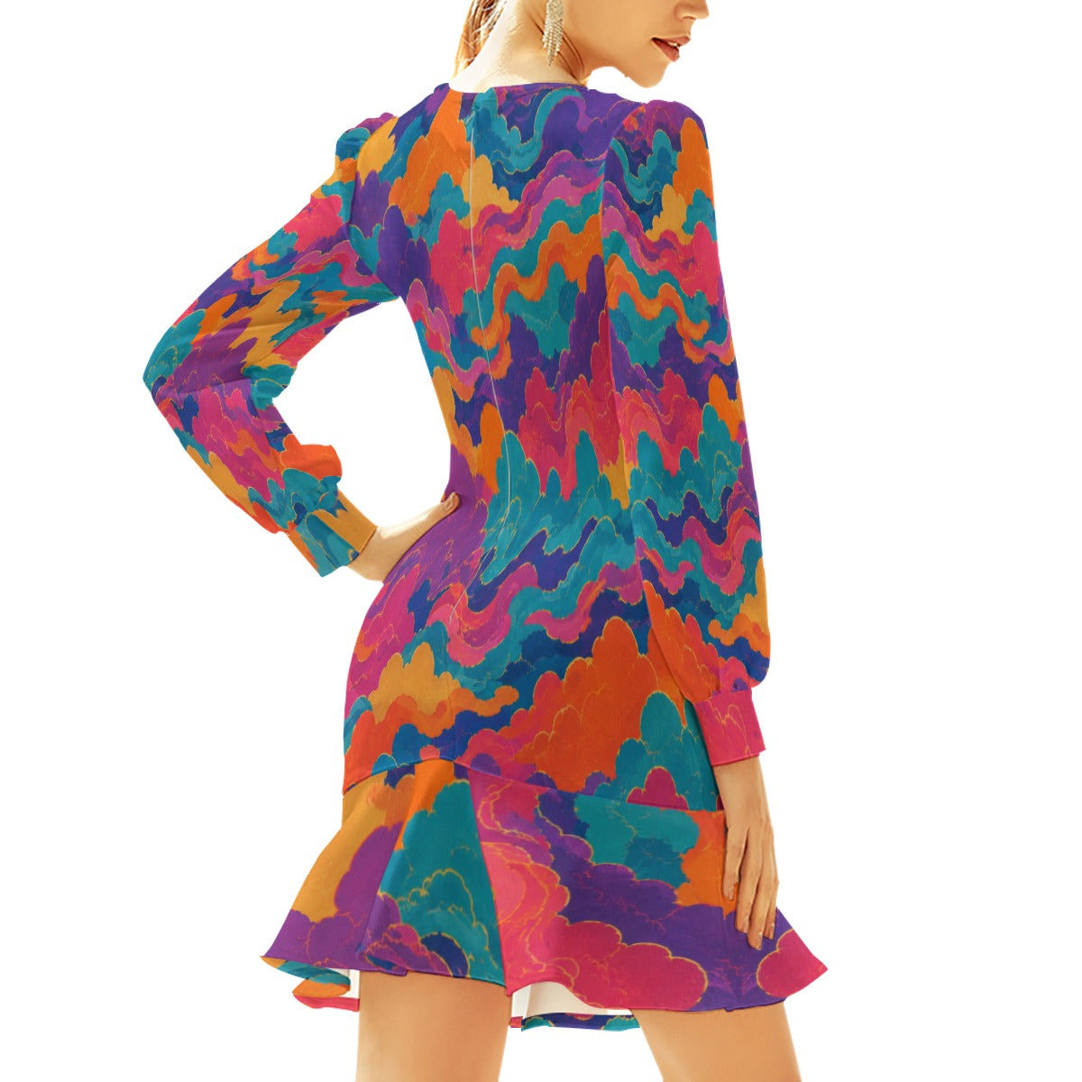 Women's Ruffle Hem Skinny Dress by O’Nimbus – view 4