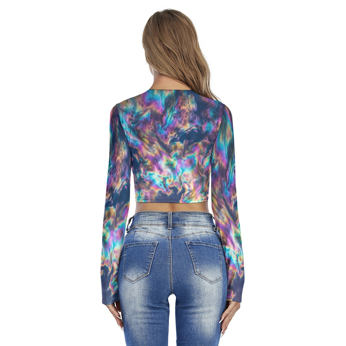 Women's Round Neck Crop Top T-Shirt