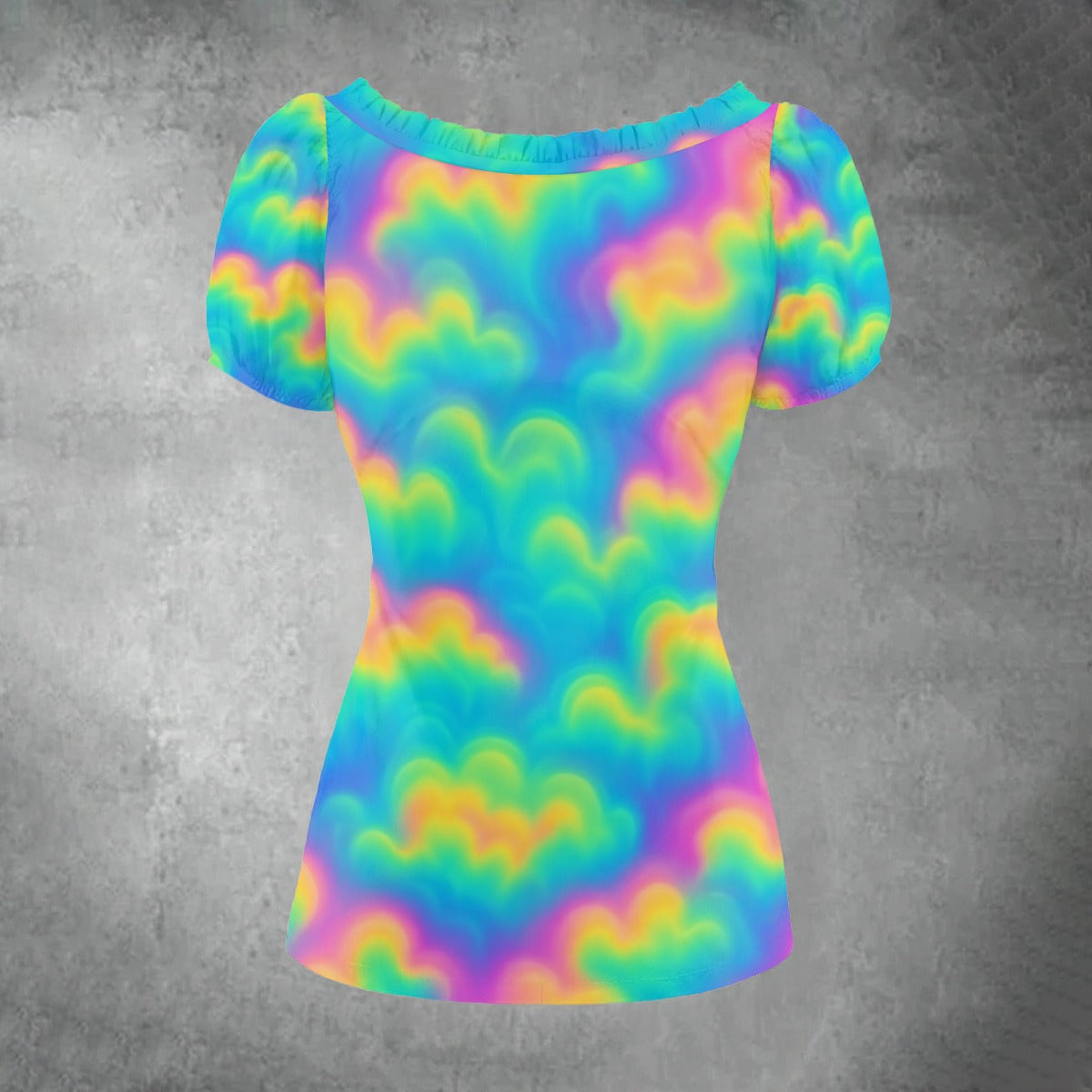 Women's Puff Sleeve Pleated Shirt