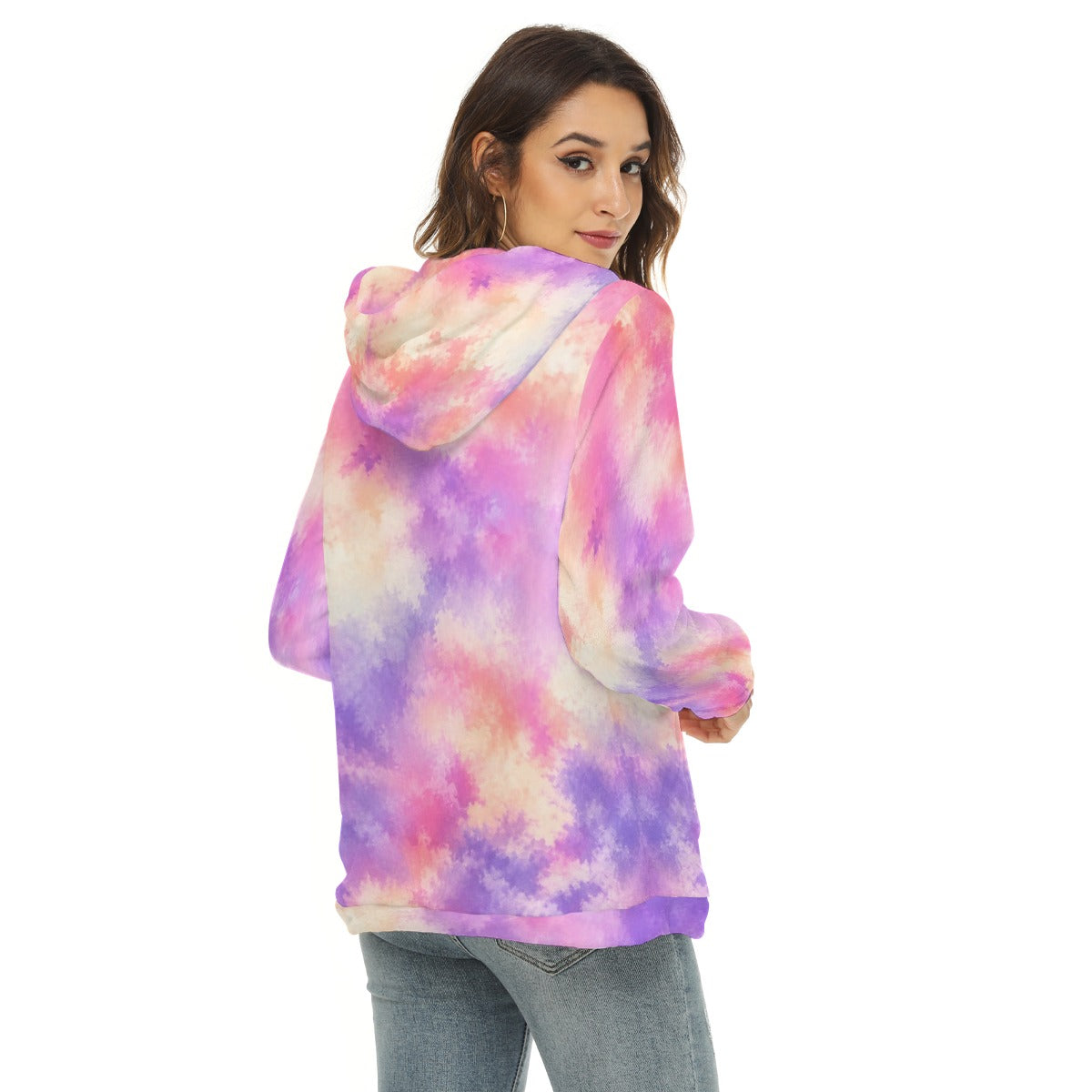 Women's Borg Fleece Hoodie With Half Zip by O’Nimbus – view 4
