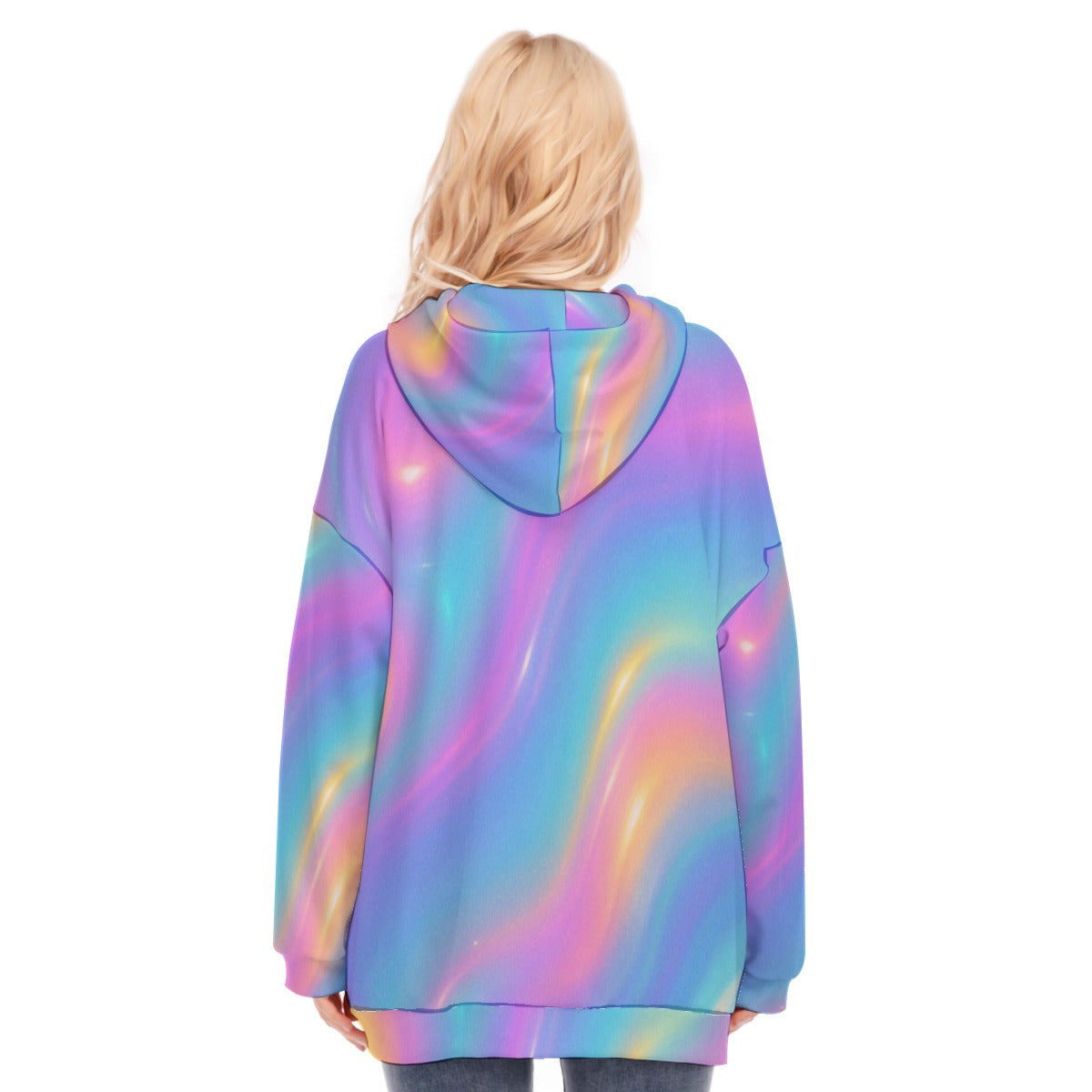 Women's Long Hoodie With Zipper Closure