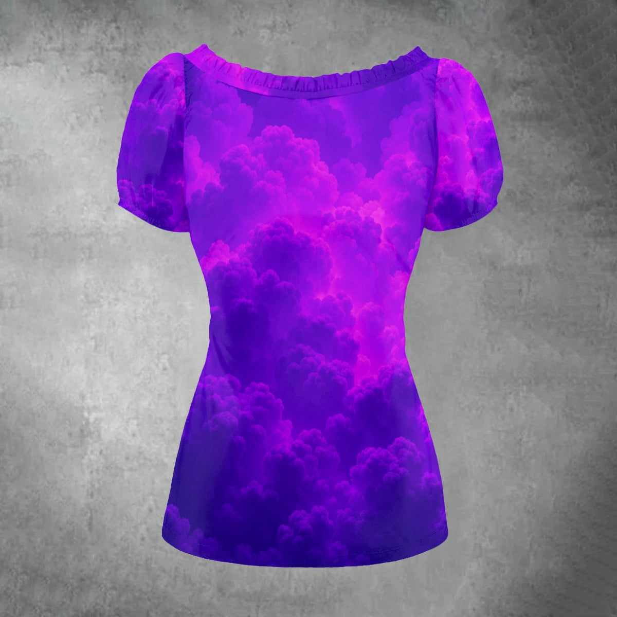 Women's Puff Sleeve Pleated Shirt