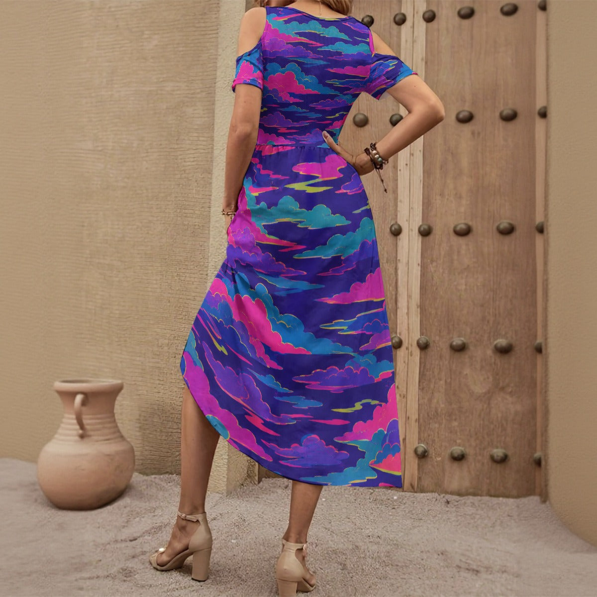 Women's V-neck Off-shoulder Dress by O’Nimbus – view 2