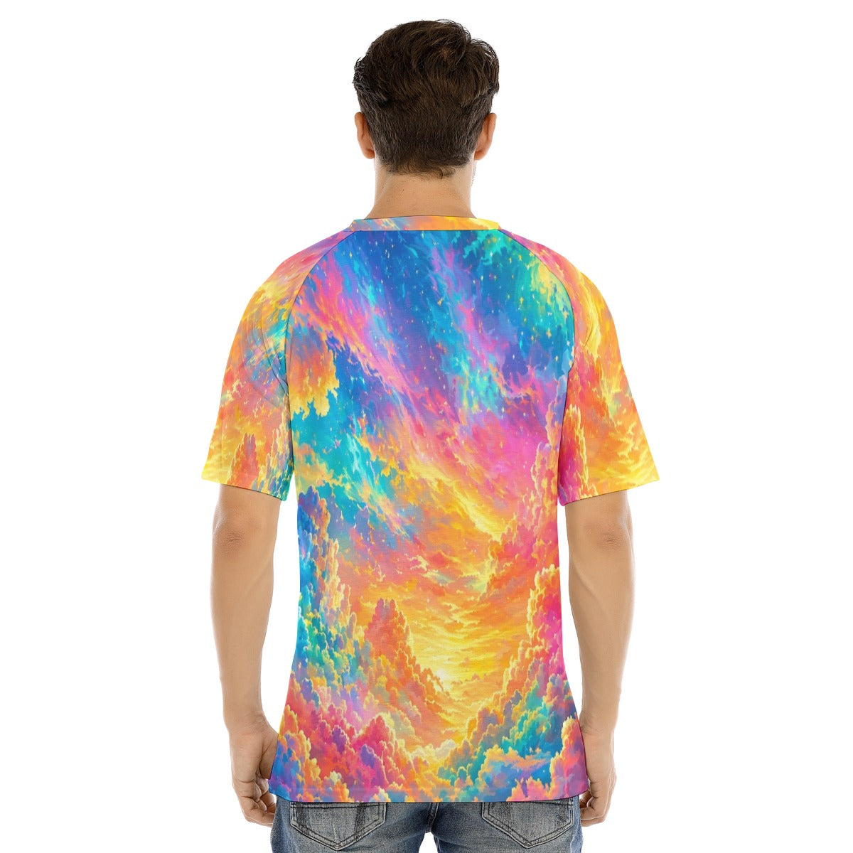 Men's Raglan Sleeve T-shirt With Button Closure