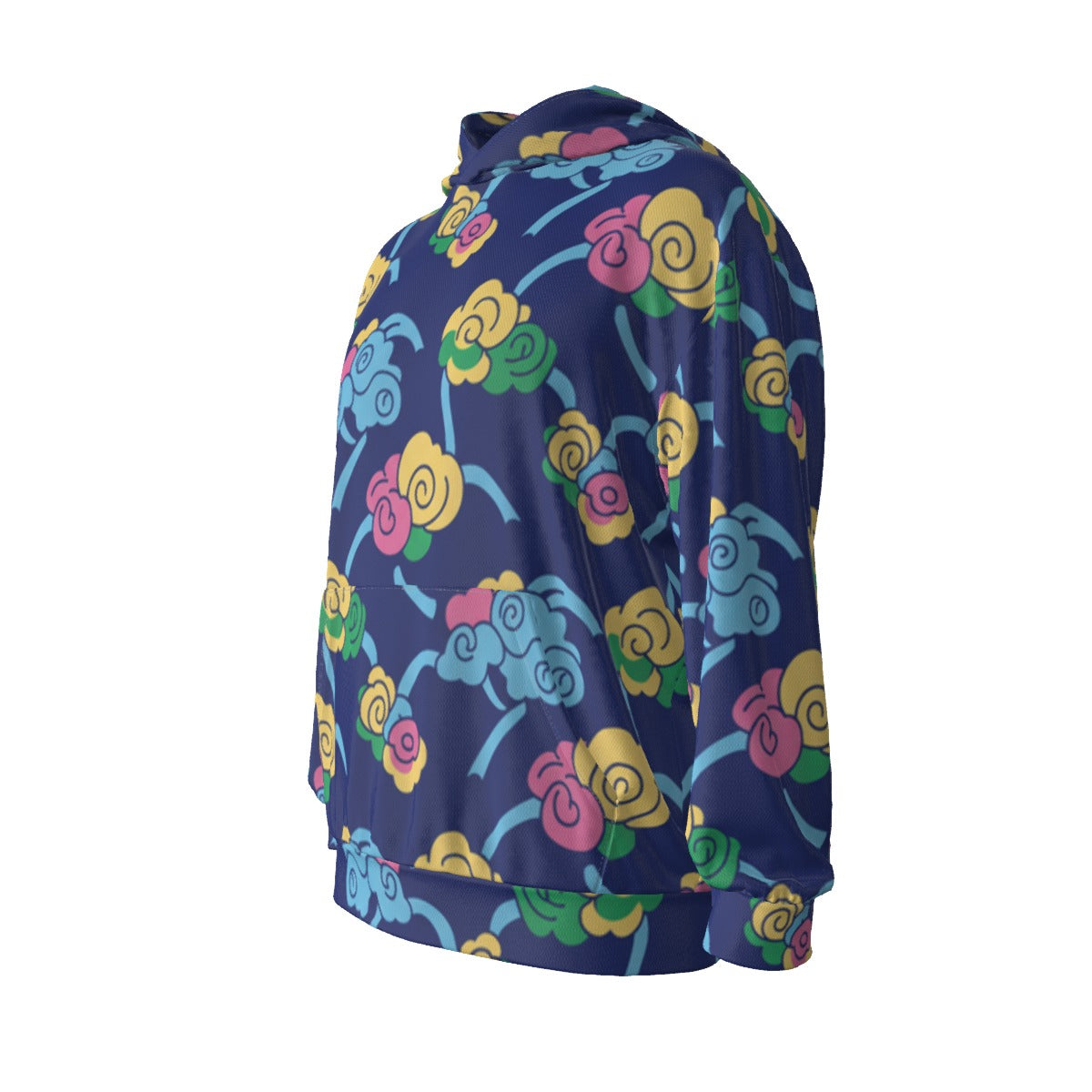 Men's Drop Shoulder Patch Pocket Hoodie