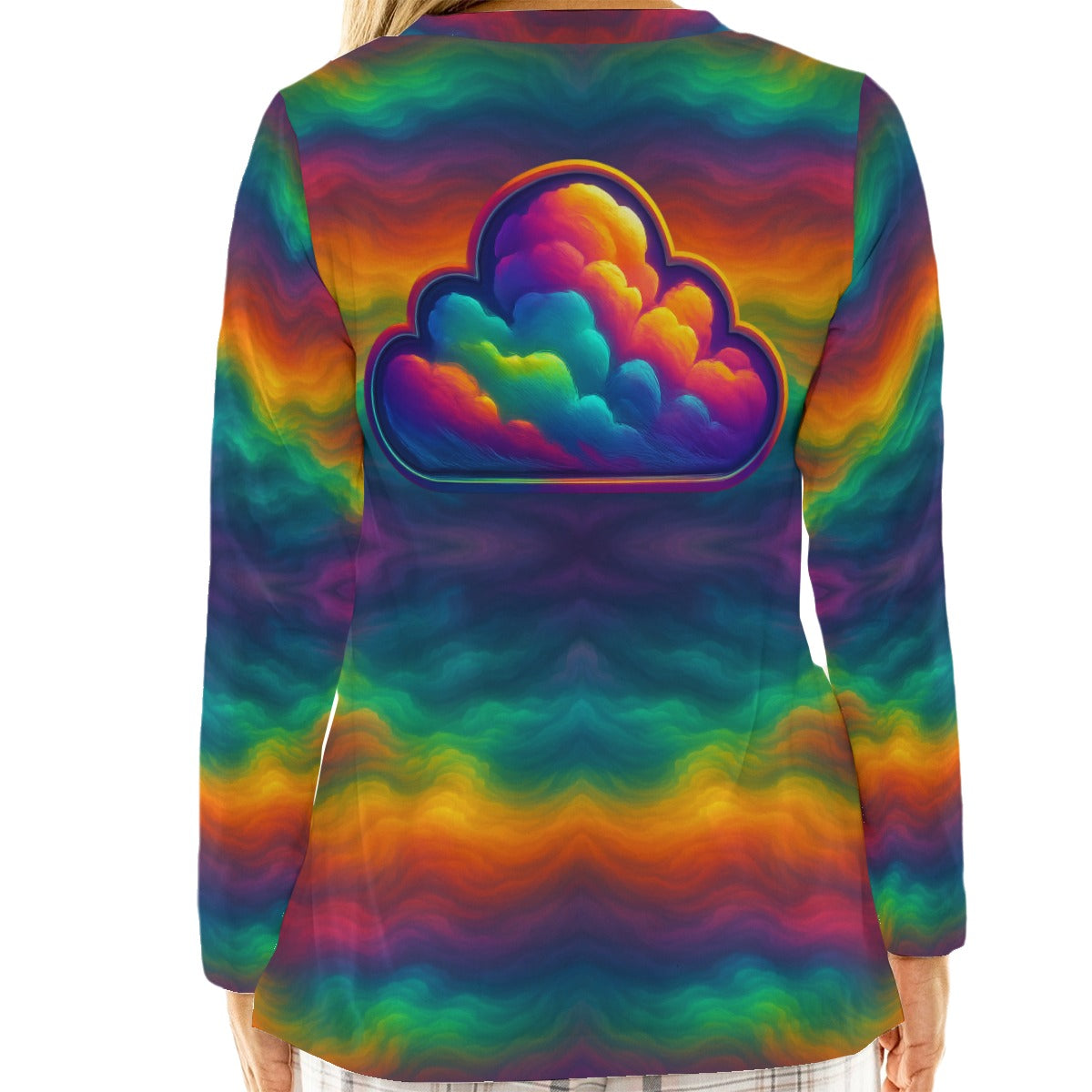 Women's Loose V-Neck T-Shirt With Long Sleeve