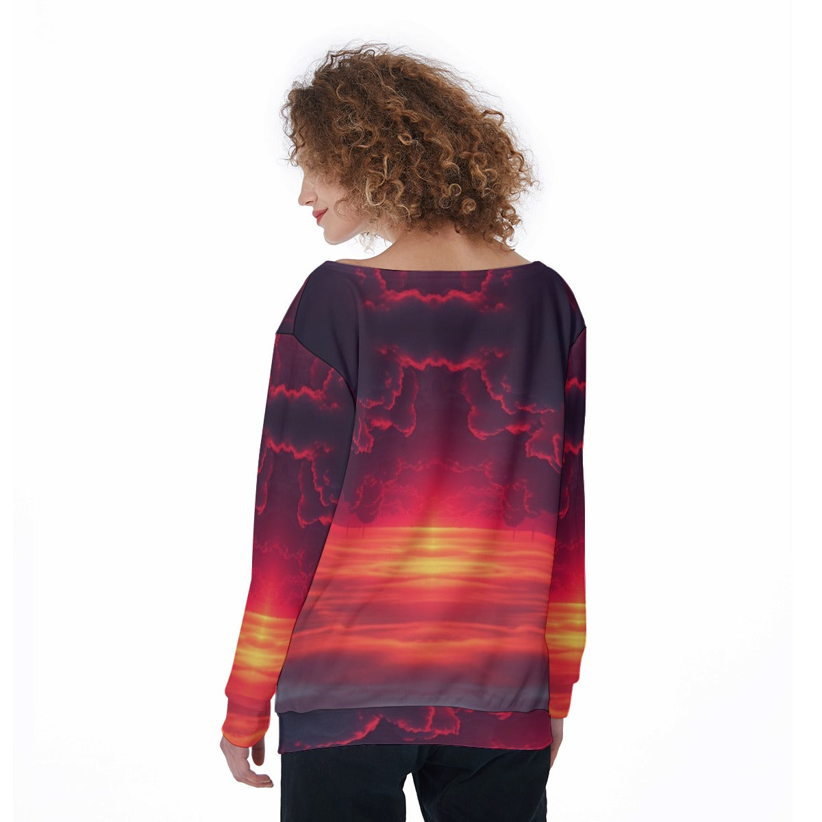 Women's Off-Shoulder Sweatshirt