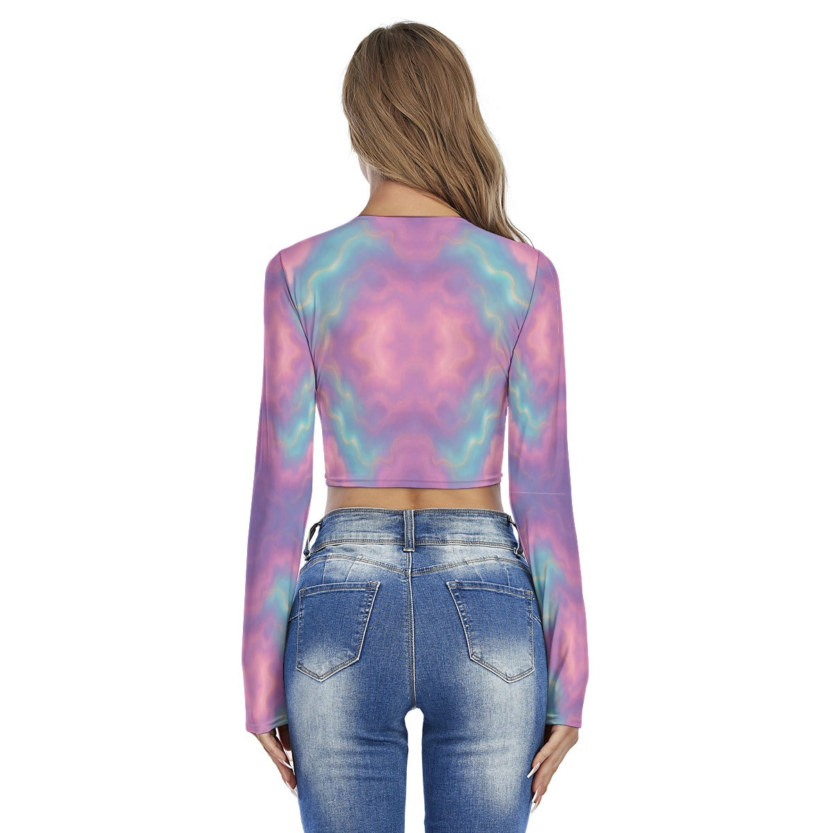 Women's Round Neck Crop Top T-Shirt