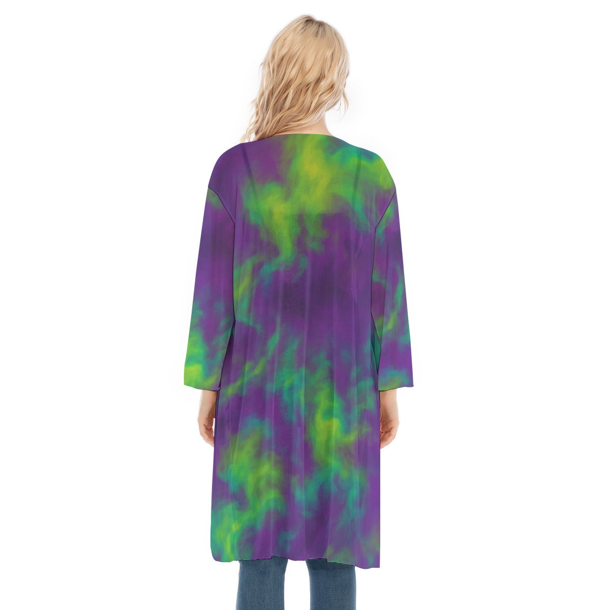 Women's V-neck Mesh Cardigan