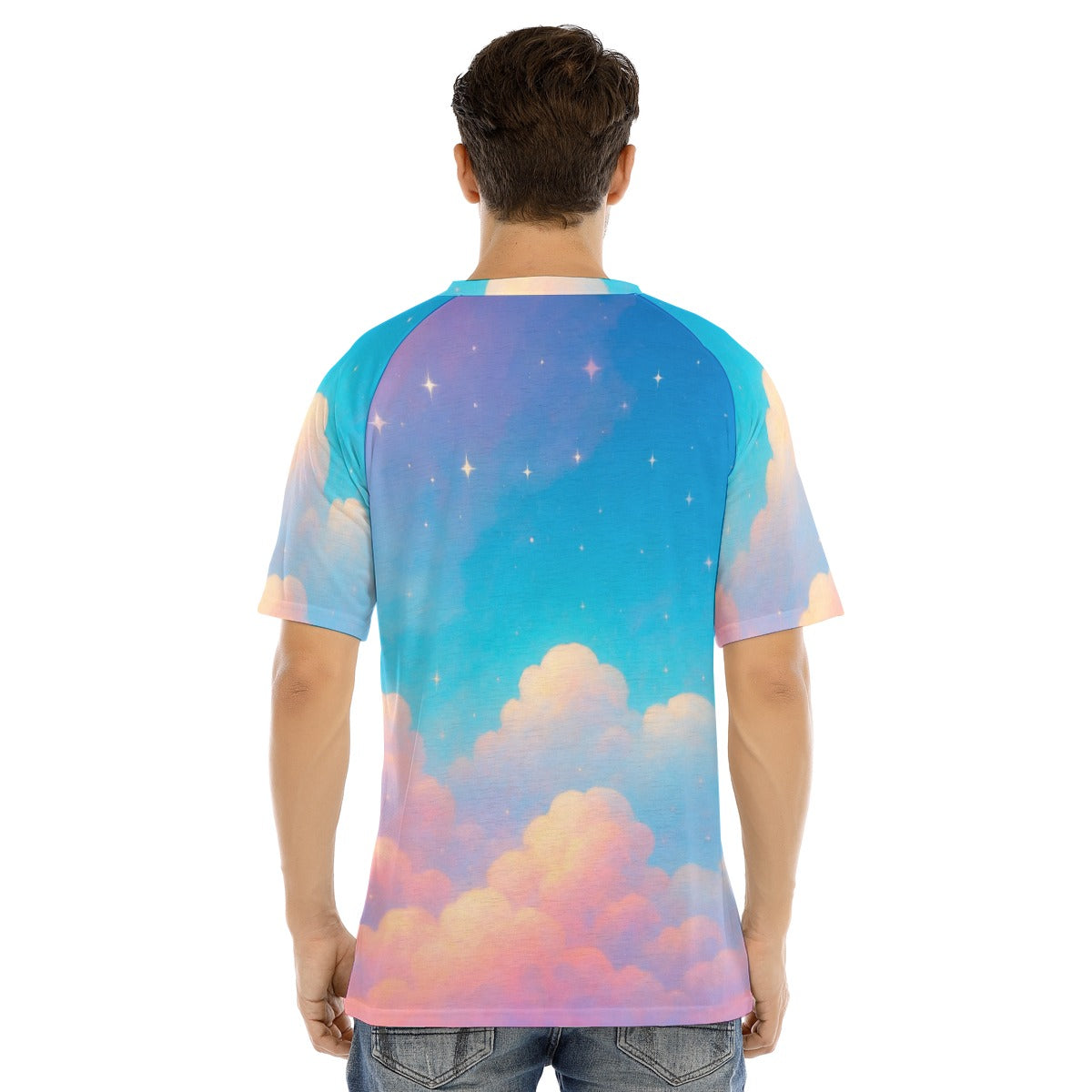 Men's Raglan Sleeve T-shirt With Button Closure