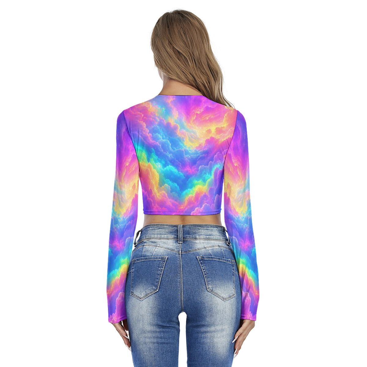 Women's Round Neck Crop Top T-Shirt