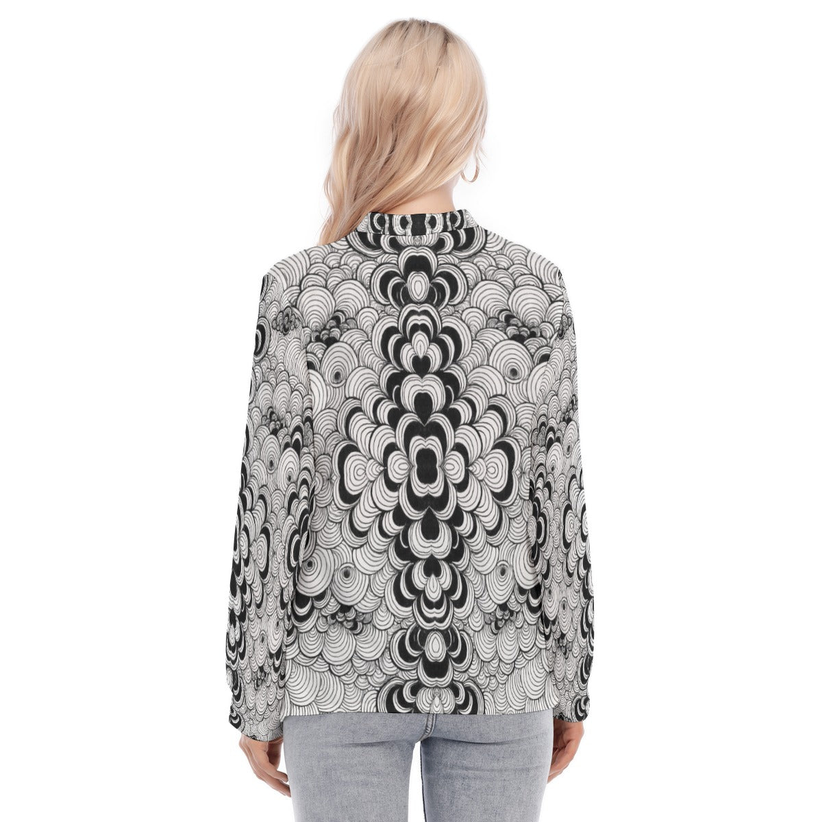 Women's Long Sleeve Blouse With Button Closure