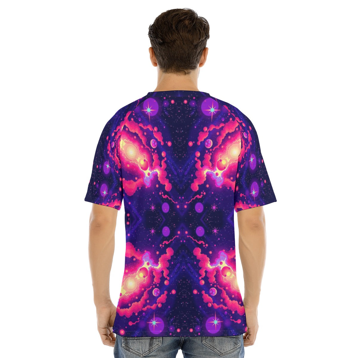Men's Raglan Sleeve T-shirt With Button Closure