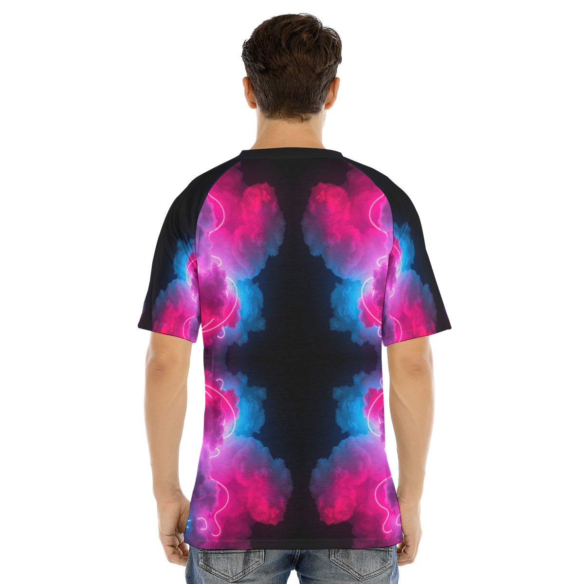 Men's Raglan Sleeve T-shirt With Button Closure