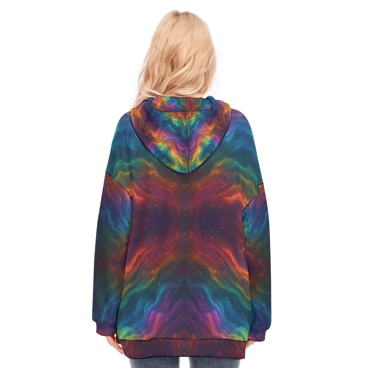 Women's Long Hoodie With Zipper Closure