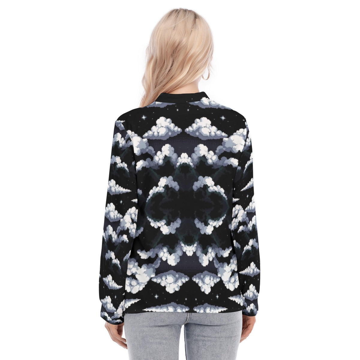 Women's Long Sleeve Blouse With Button Closure