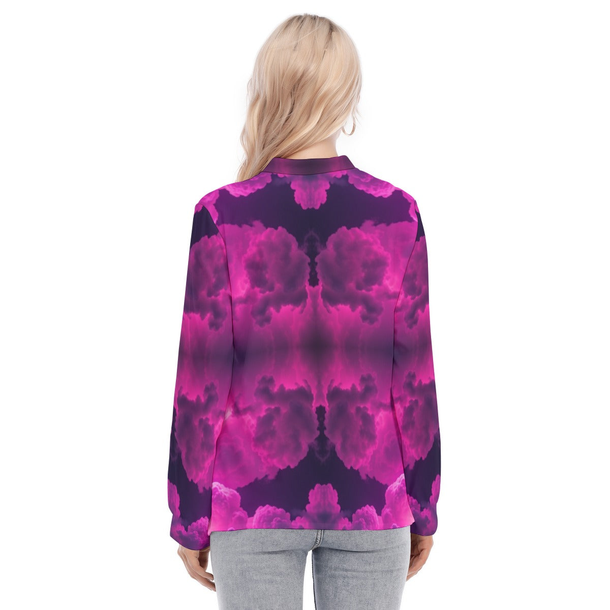 Women's Long Sleeve Blouse With Button Closure