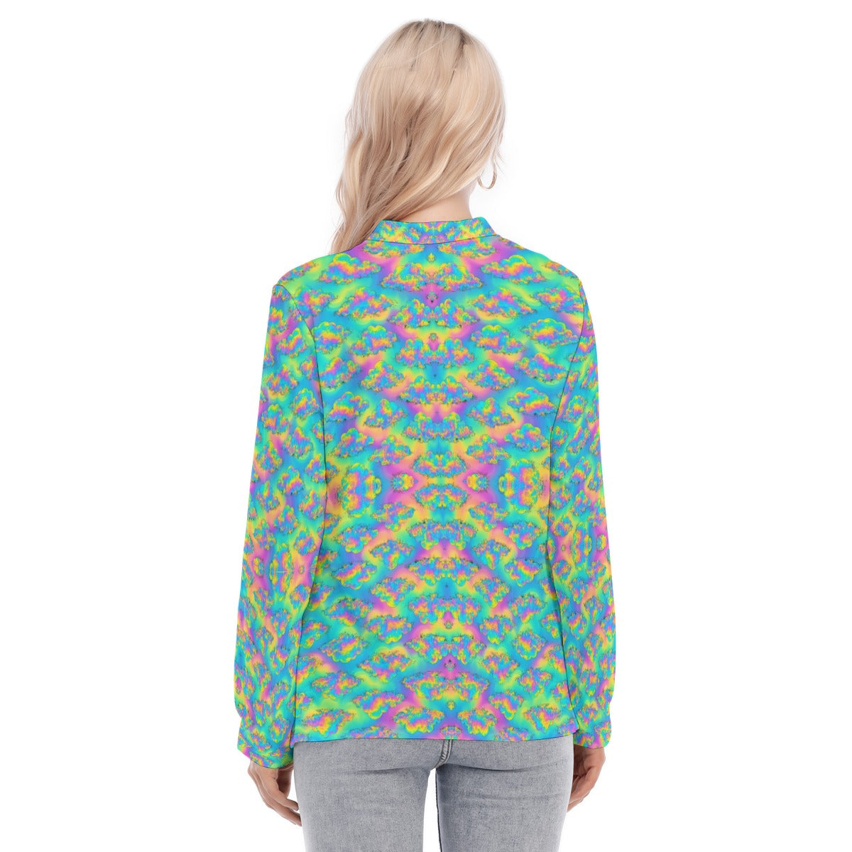 Women's Long Sleeve Blouse With Button Closure