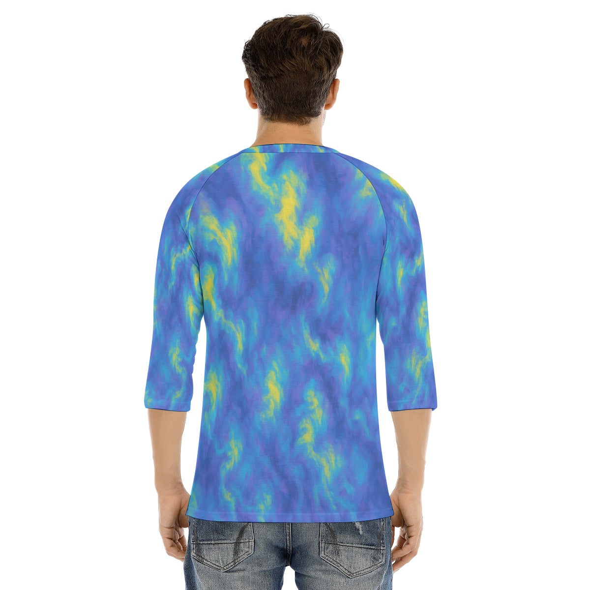 Men's Bracelet Sleeve T-shirt With Button Closure - view 4