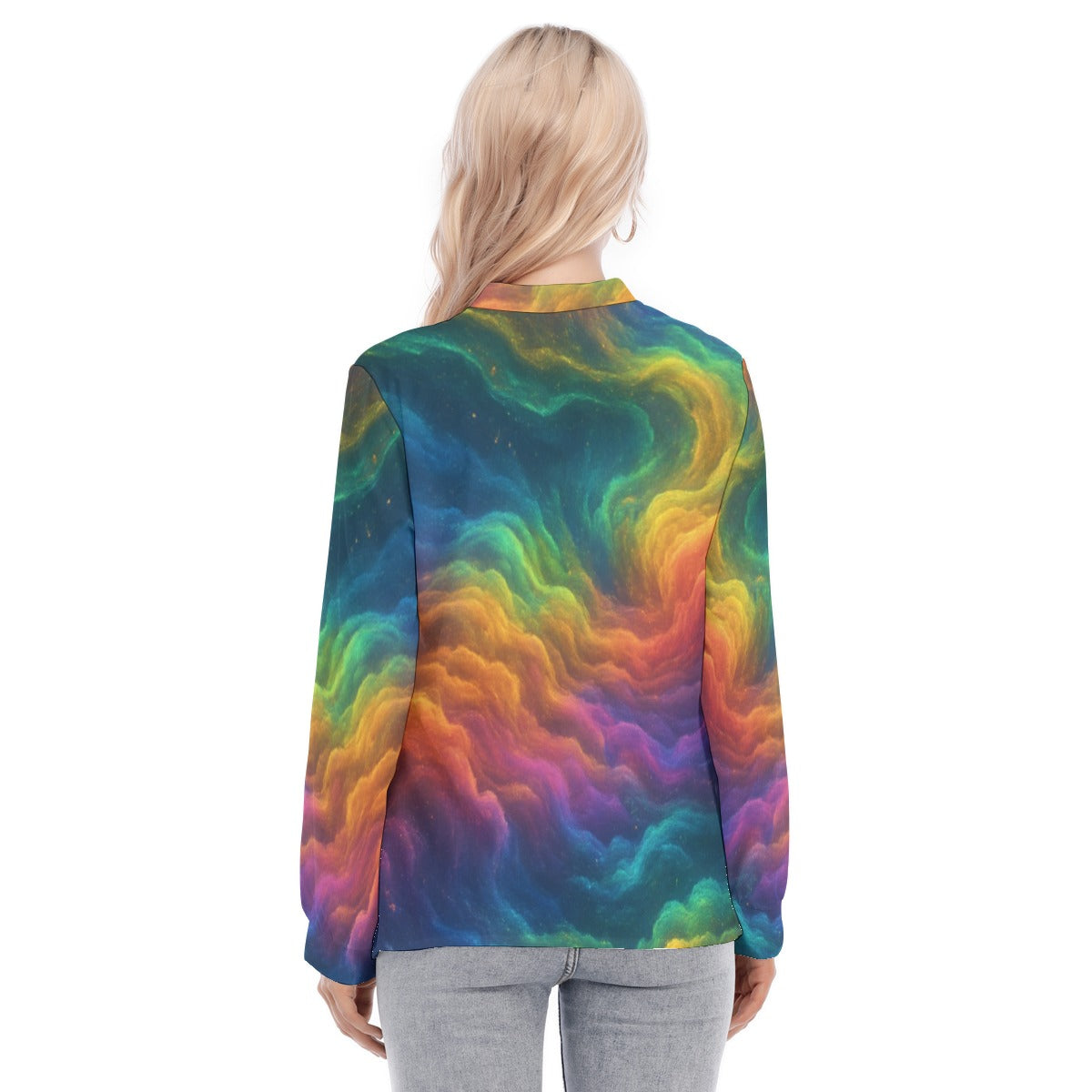 Women's Long Sleeve Blouse With Button Closure