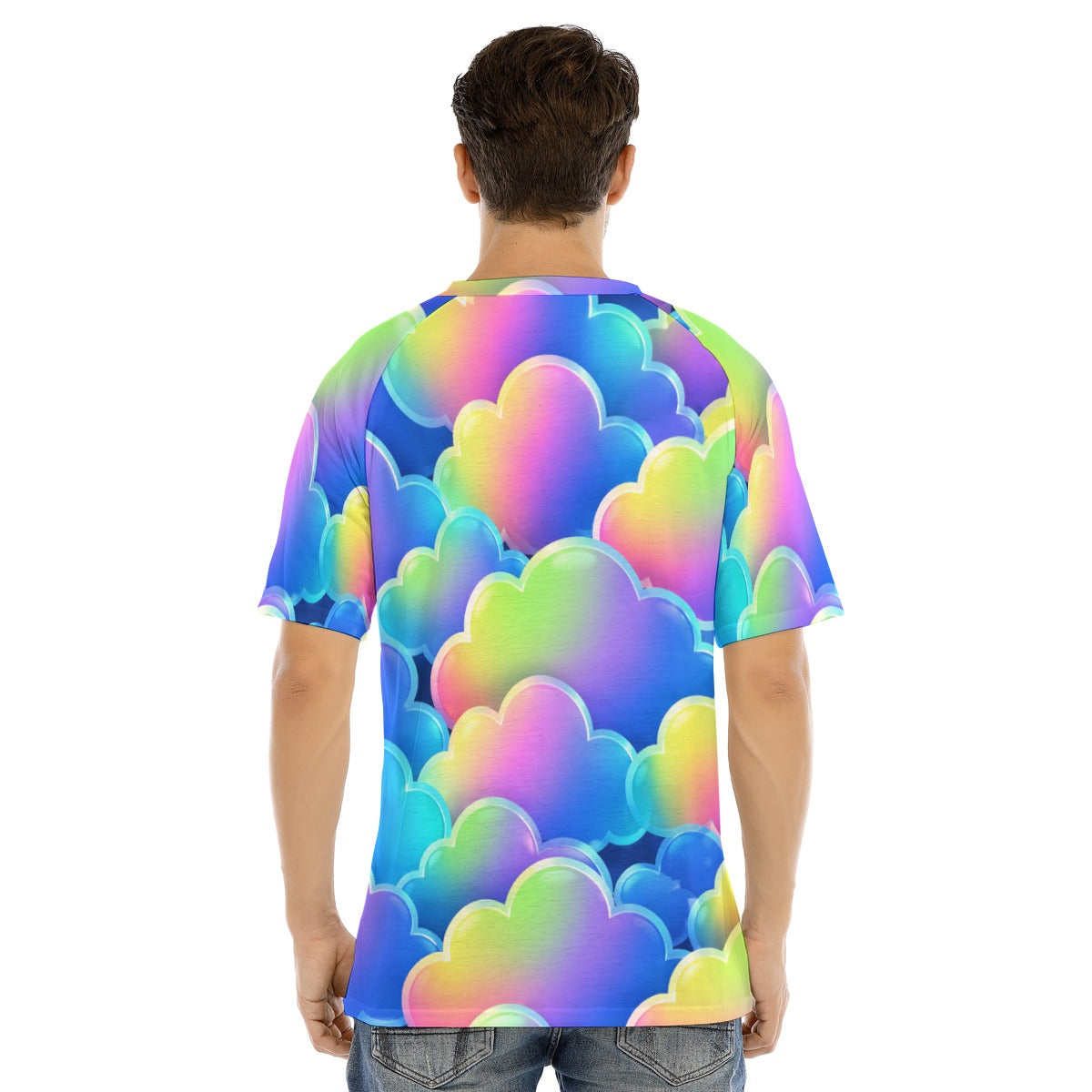 Men's Raglan Sleeve T-shirt With Button Closure