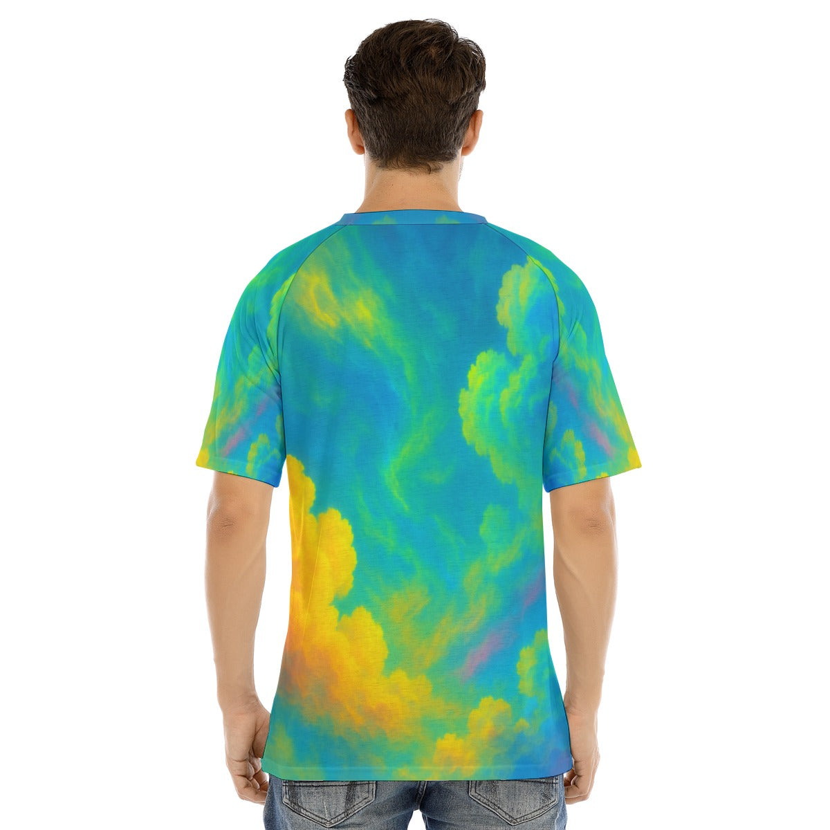 Men's Raglan Sleeve T-shirt With Button Closure