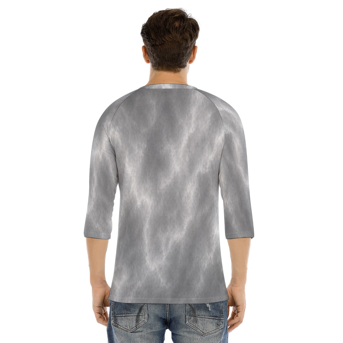 Men's Bracelet Sleeve T-shirt With Button Closure - view 4