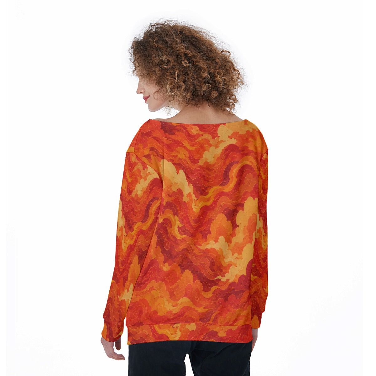 Women's Off-Shoulder Sweatshirt