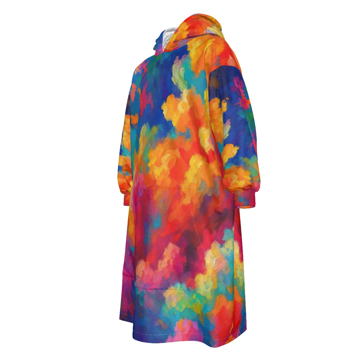 Unisex Kid's Sherpa Fleece Mid-Length Hoodie Blanket