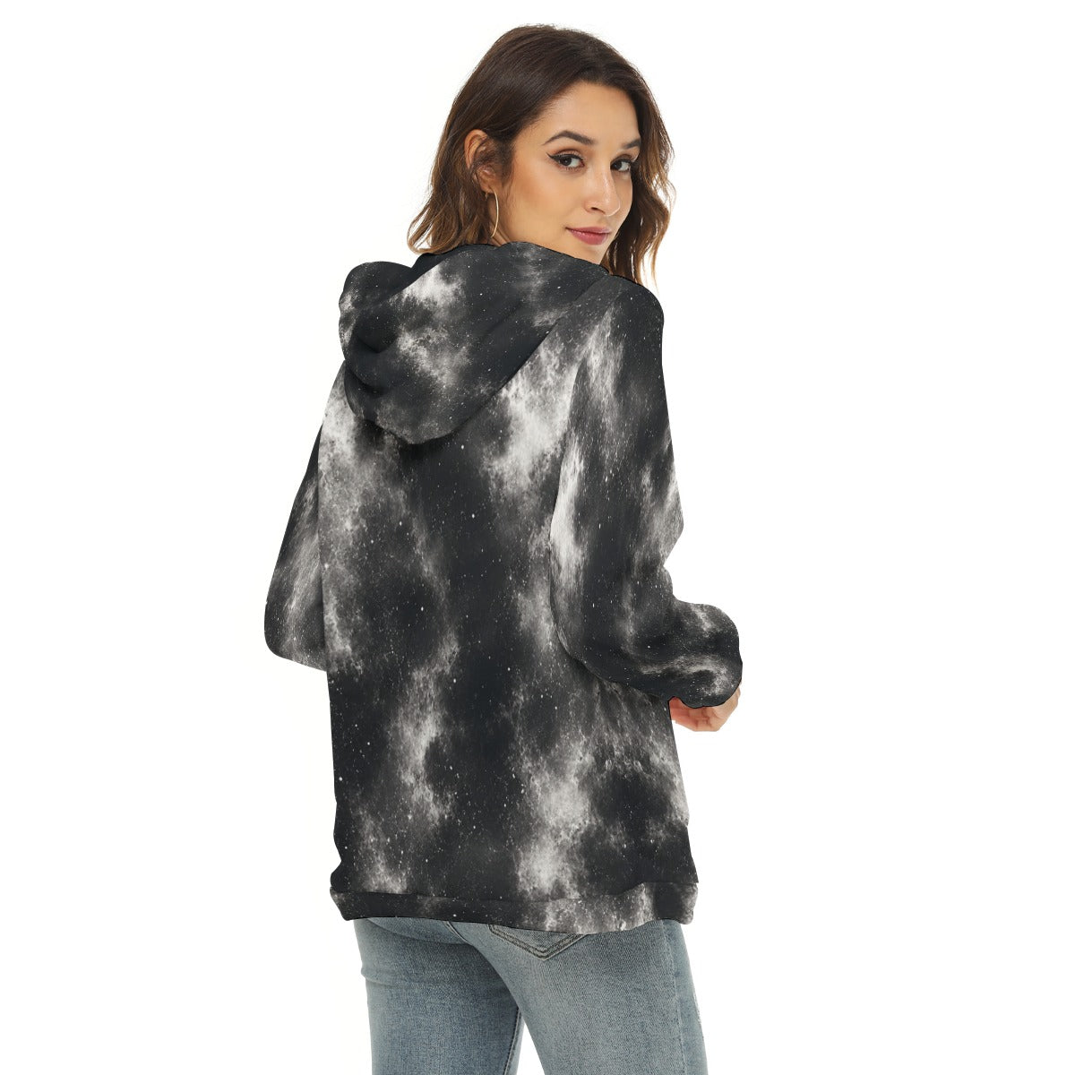 Women's Borg Fleece Hoodie With Half Zip by O’Nimbus – view 4
