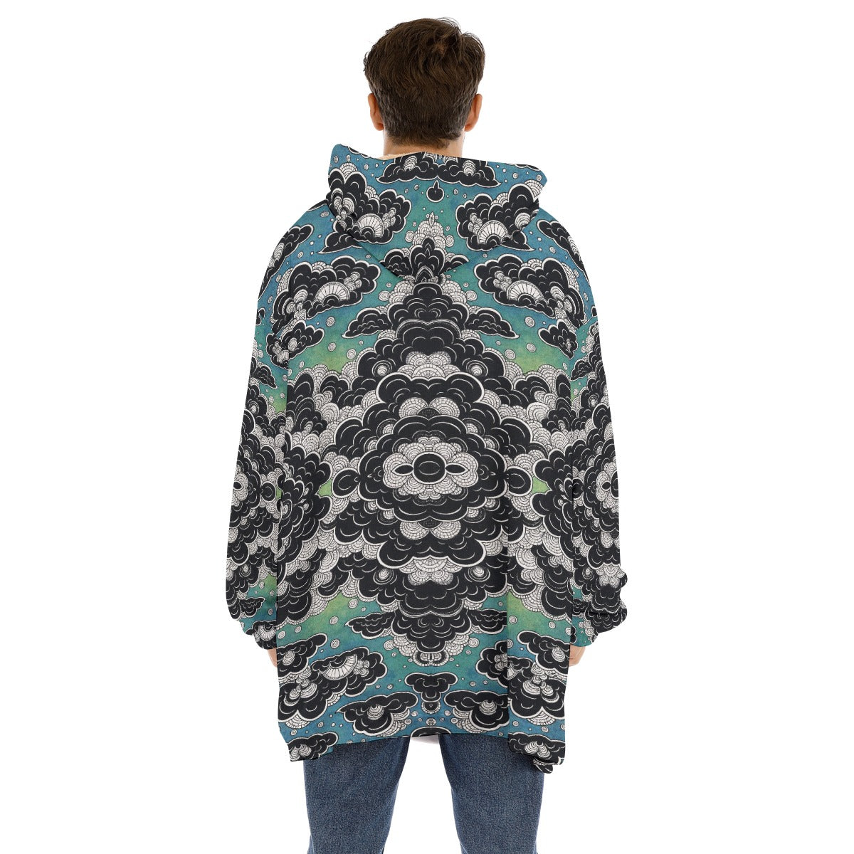 Unisex Sherpa Fleece Hoodie Blanket