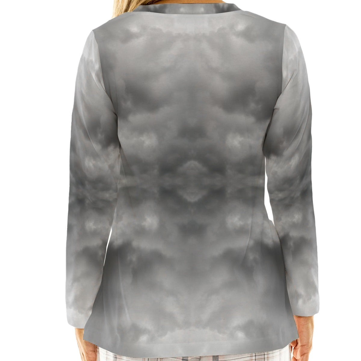 Women's Loose V-Neck T-Shirt With Long Sleeve