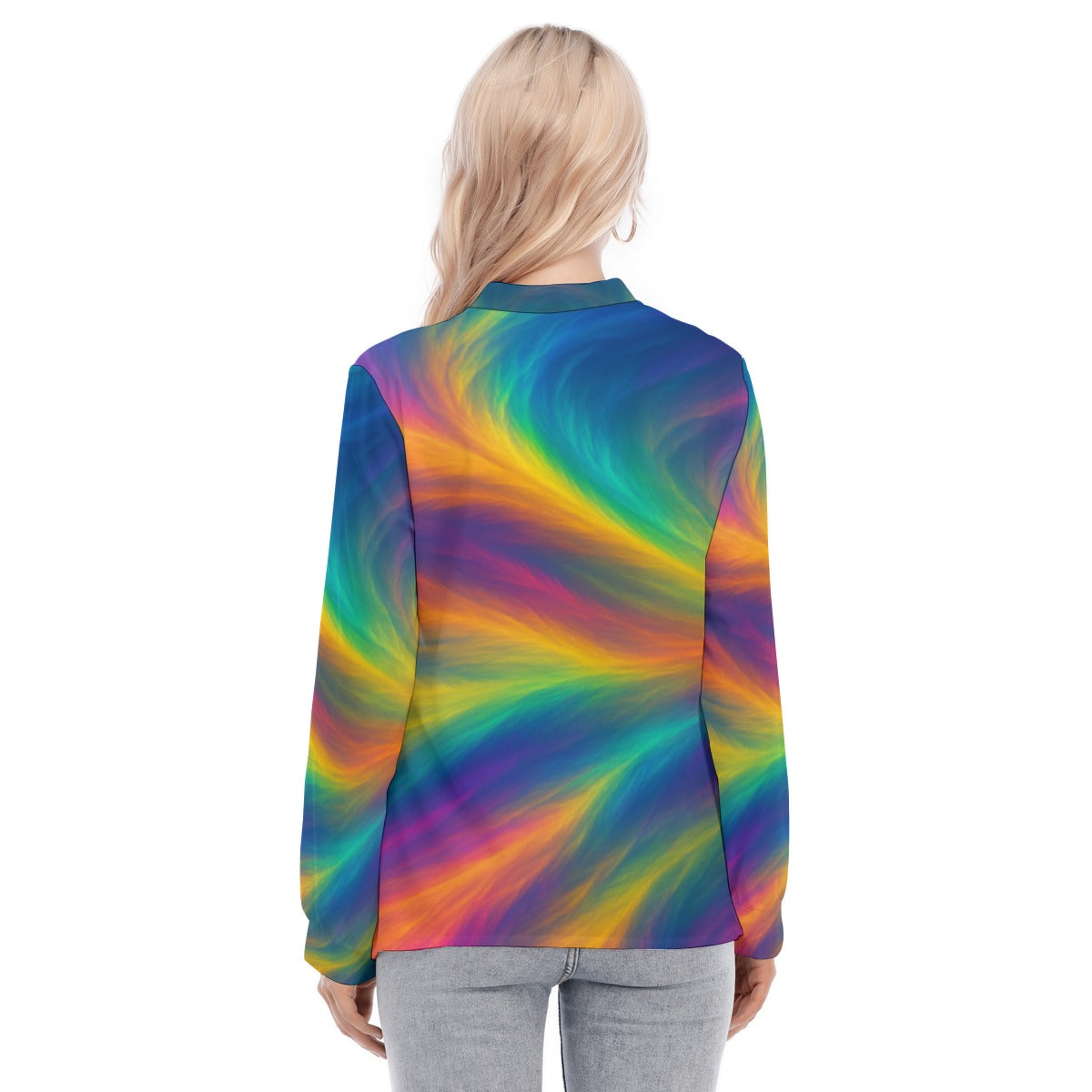 Women's Long Sleeve Blouse With Button Closure