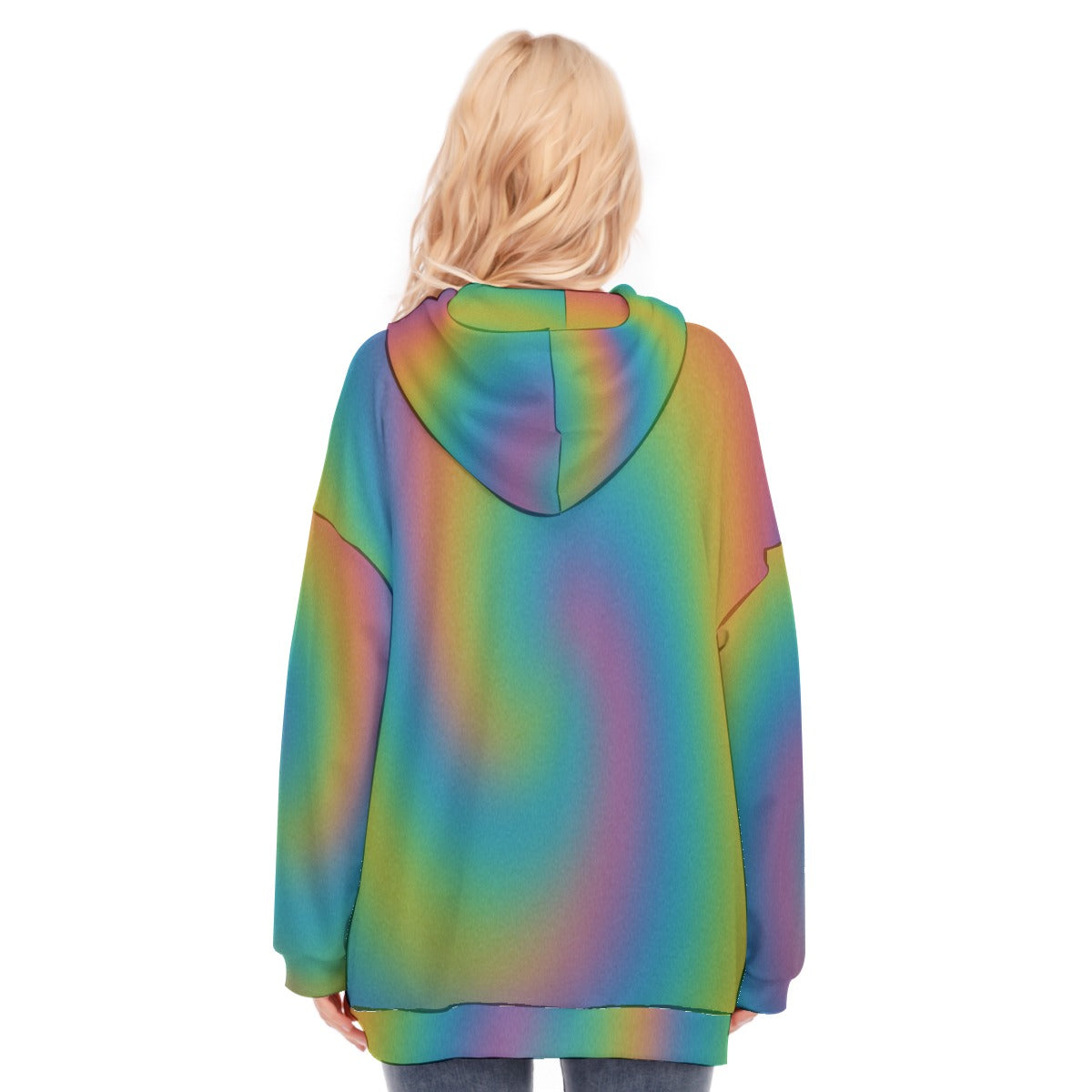 Women's Long Hoodie With Zipper Closure