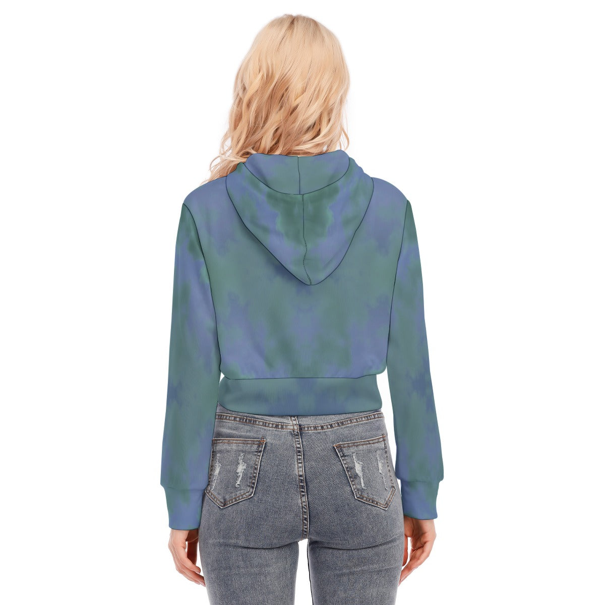 Women's Crop Top Hoodie With Zipper Closure