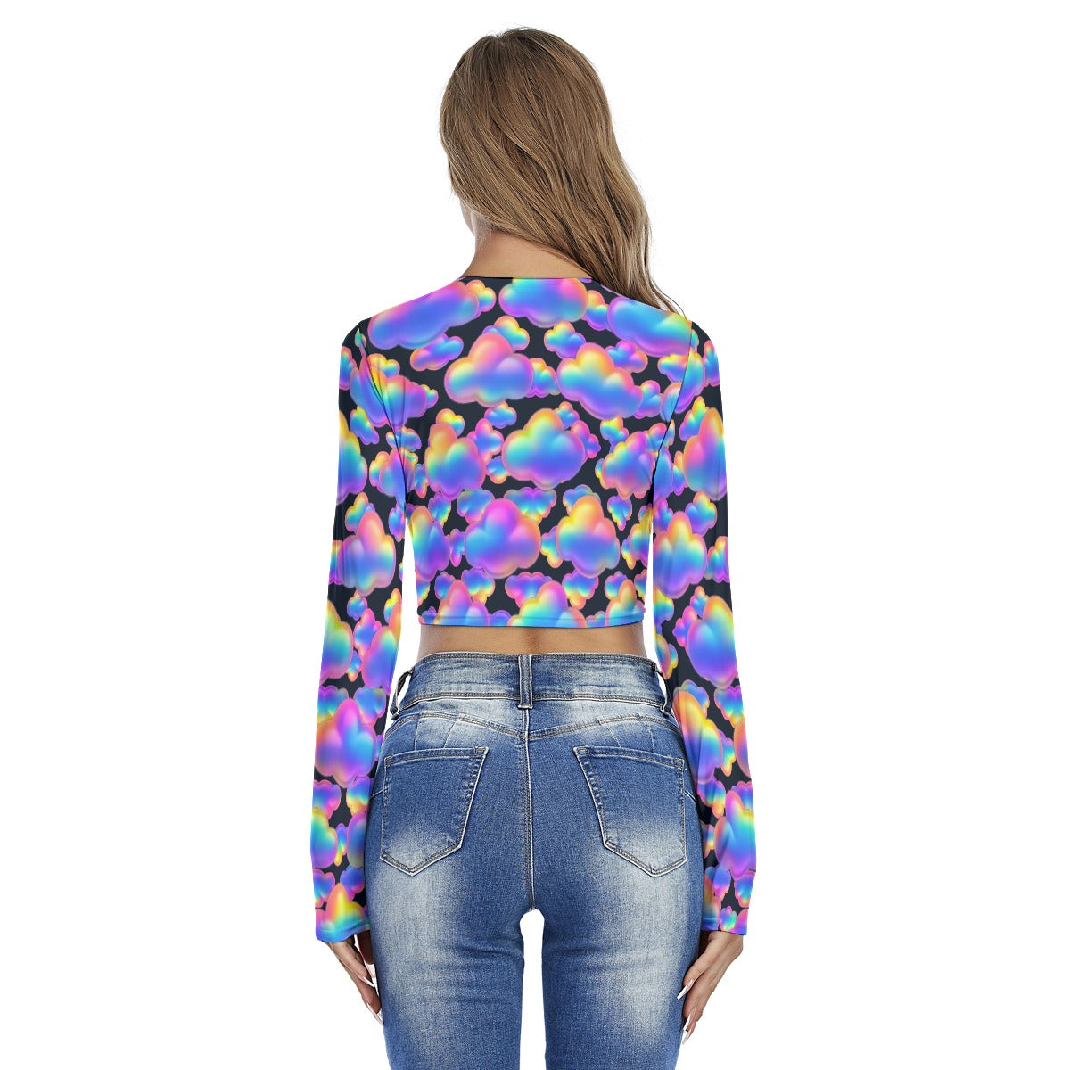 Women's Round Neck Crop Top T-Shirt