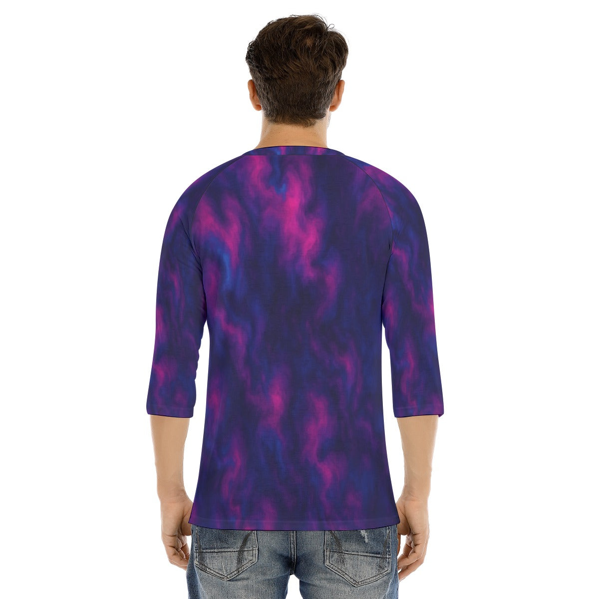 Men's Bracelet Sleeve T-shirt With Button Closure - view 4