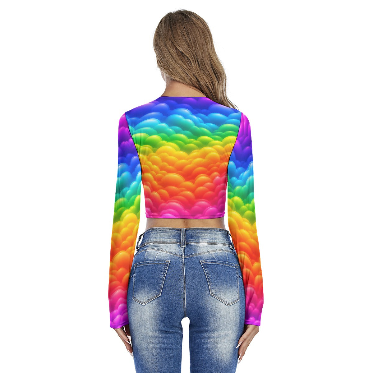 Women's Round Neck Crop Top T-Shirt