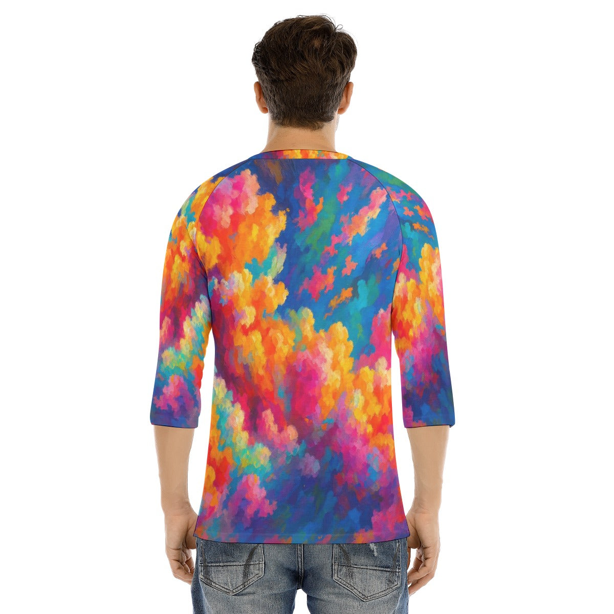 Men's Bracelet Sleeve T-shirt With Button Closure - view 4