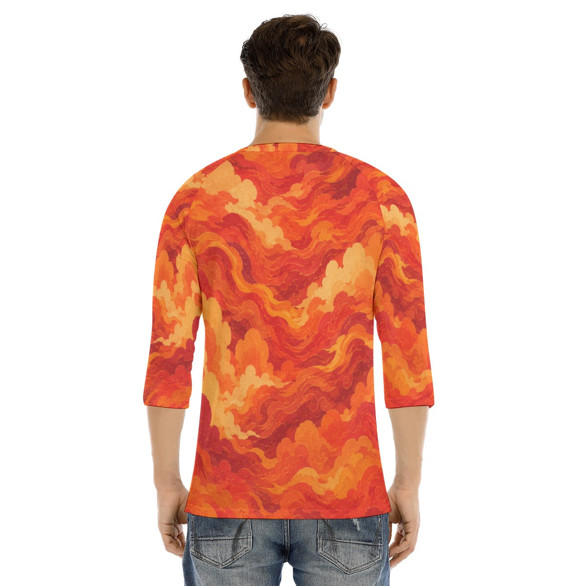 Men's Bracelet Sleeve T-shirt With Button Closure - view 4