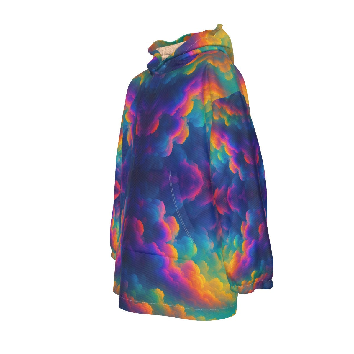 Unisex Kid's Sherpa Fleece Hoodie Blanket