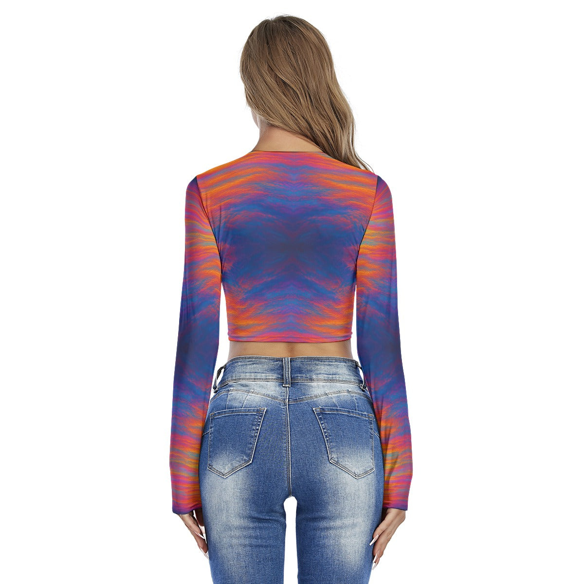 Women's Round Neck Crop Top T-Shirt