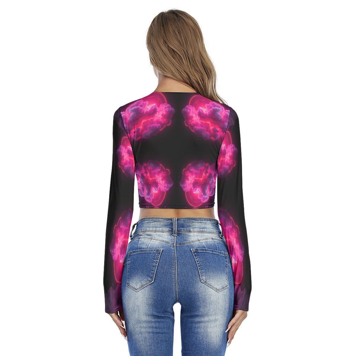 Women's Round Neck Crop Top T-Shirt